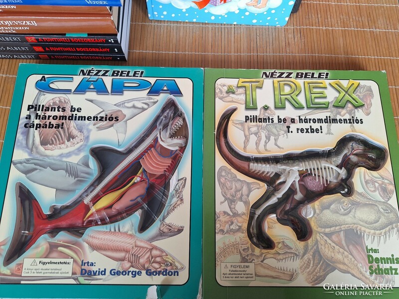 Nézz bele! Az emberi test,Madárpók,Cápa,T-Rex.