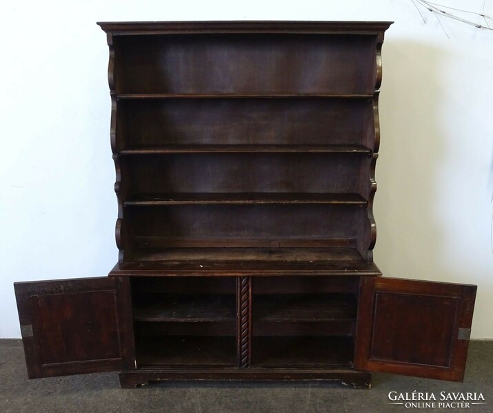 1Q560 antique carved open bookcase 144.5 X 194 cm
