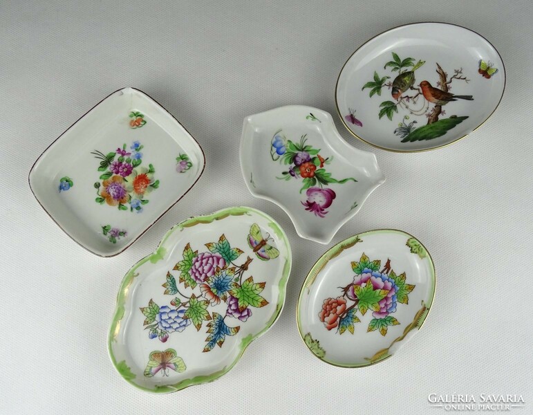 1Q483 old damaged Herend porcelain bowl 5 pieces