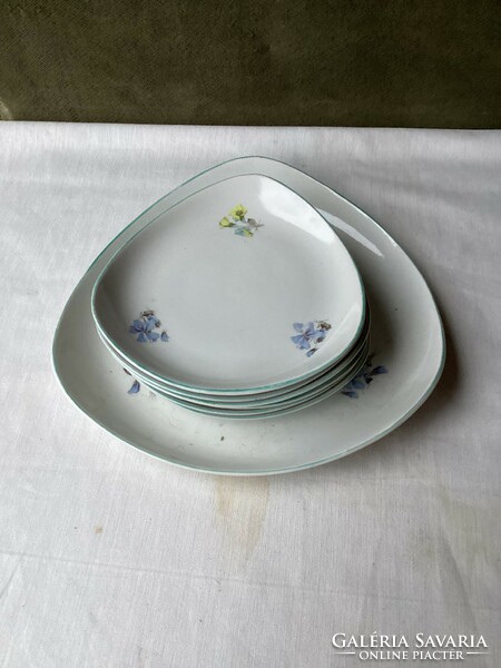 Old Hólloháza porcelain cake set.