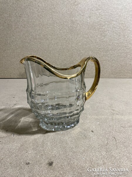 Art Deco Davidson Jacobean préselt üveg kiöntő, 21 x 18 cm-es. 3046