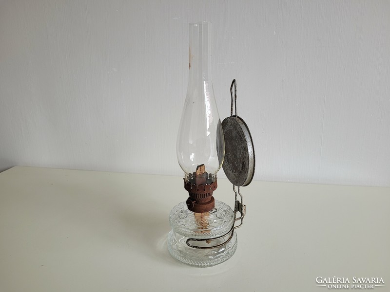 Old vintage large size wall hanging glass kerosene lamp bedside lamp