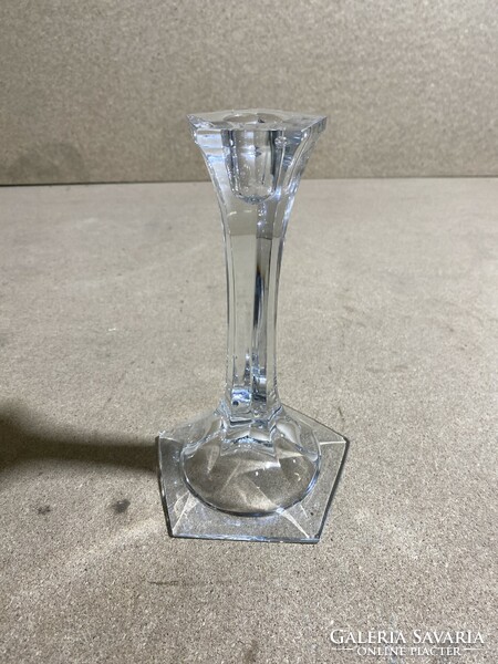 Glass candle holder, cast, size 20 x 11 cm. 3032