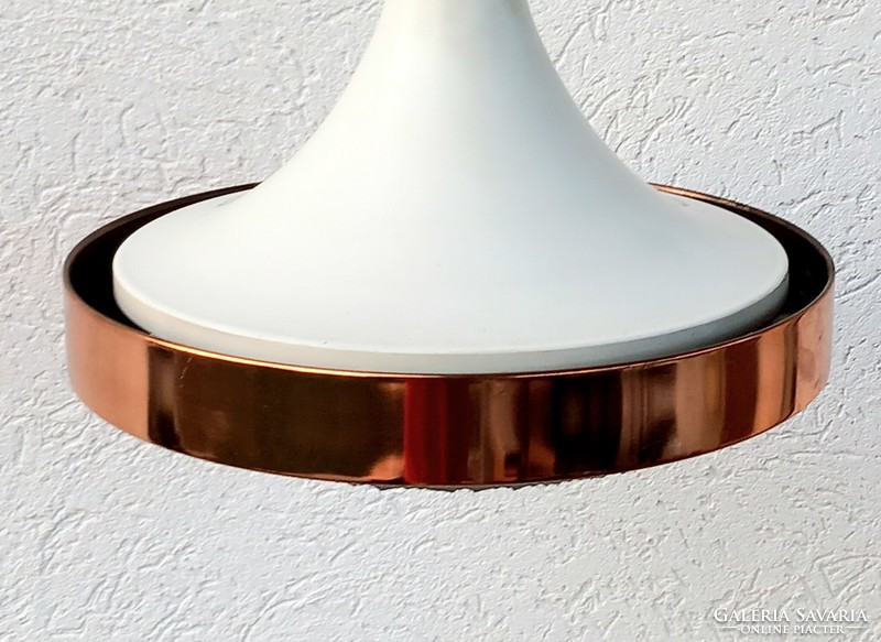 Űrkorszaki fém üveg  mennyezeti lámpa 1960 ALKUDHATÓ Art deco design