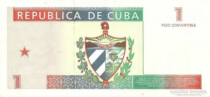 1 konvertibilis peso 1994 Kuba 2. alacsony sorszám 000361