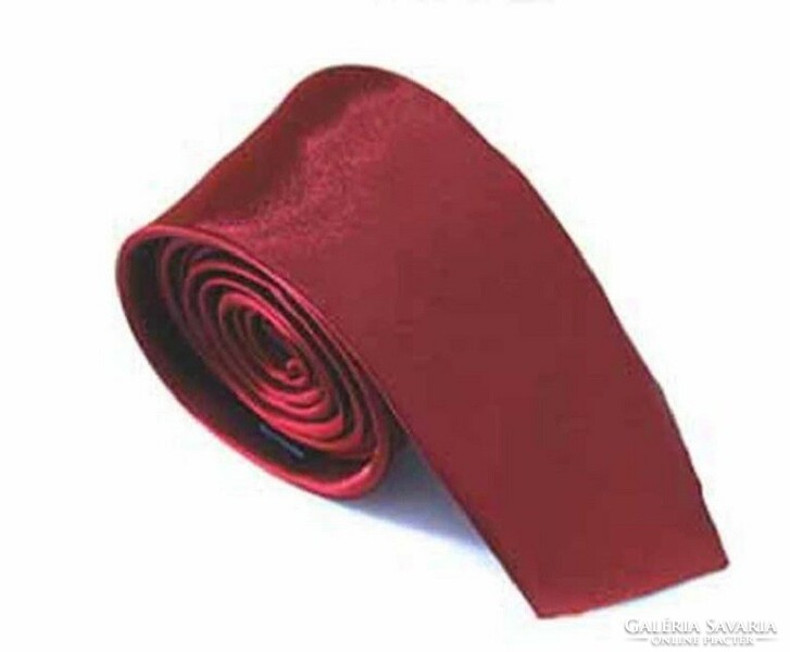 Wedding nyk17 - thinned type wine red satin tie