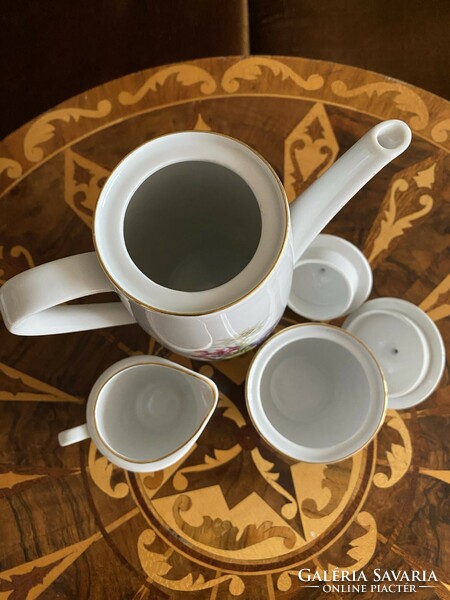 Beautiful seltmann weiden bavaria, retro flower pattern complete porcelain breakfast set