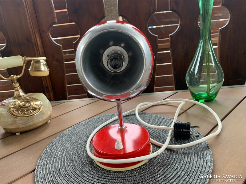 Retro SZARVASI piros asztali lámpa / Space age / Mid century ‘70-es évek, működik