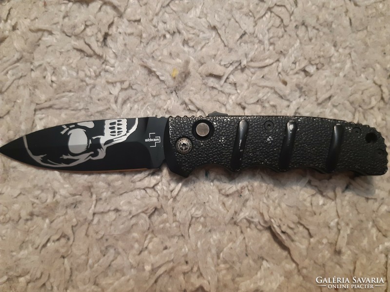 Böker aks-74 skull d2 pocket knife