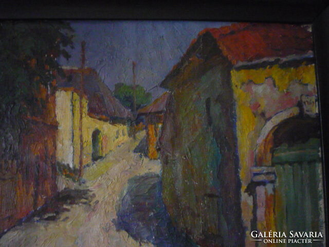 Attributed to Kálmán Kató (1876 - 1946), part of a street in Tabán. 2402 23.