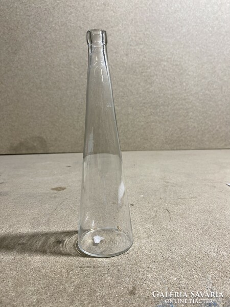 Üveg váza, art deco, 21 x 11 cm-es magasságú szépség.3044