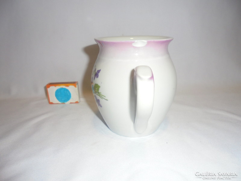 Old violet Zsolnay bell jar, mug