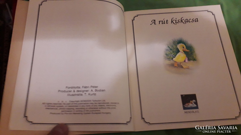 2000. Hans Christian Andersen -A rút kiskacsa képes mese könyv a képek szerint MESEVILÁG