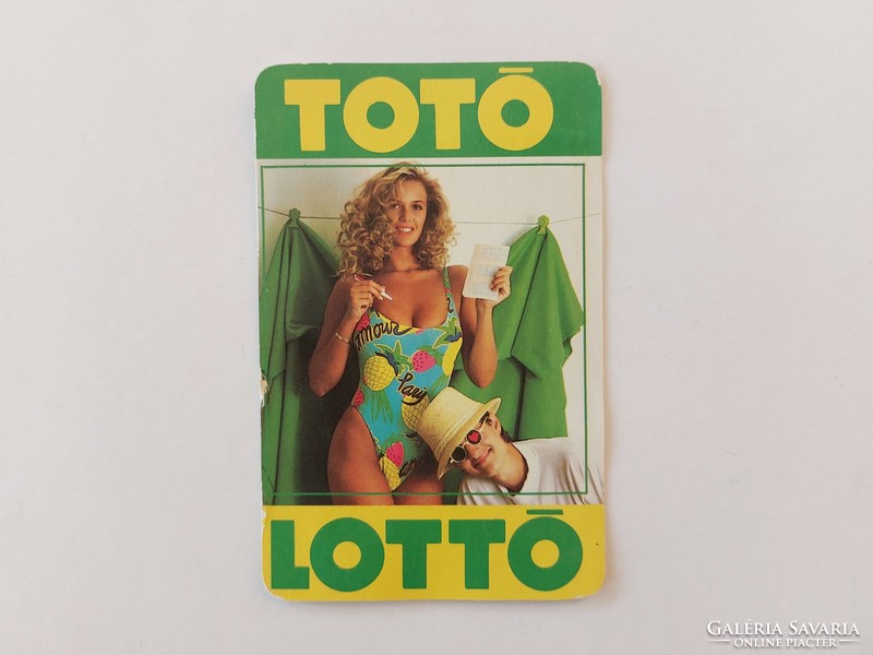 Retro card calendar toto lottery 1991