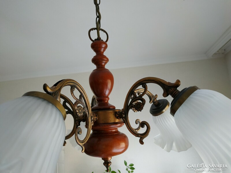 Ceiling chandelier with 5 copper arms e14 burners for sale, massive, the manufacturer is very beautiful, flawless