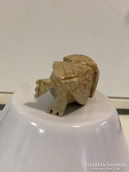 Bagoly-gyűjteményből Régi kőszobor kőből faragott bagoly dekoráció dísz 7 cm 96 gramm