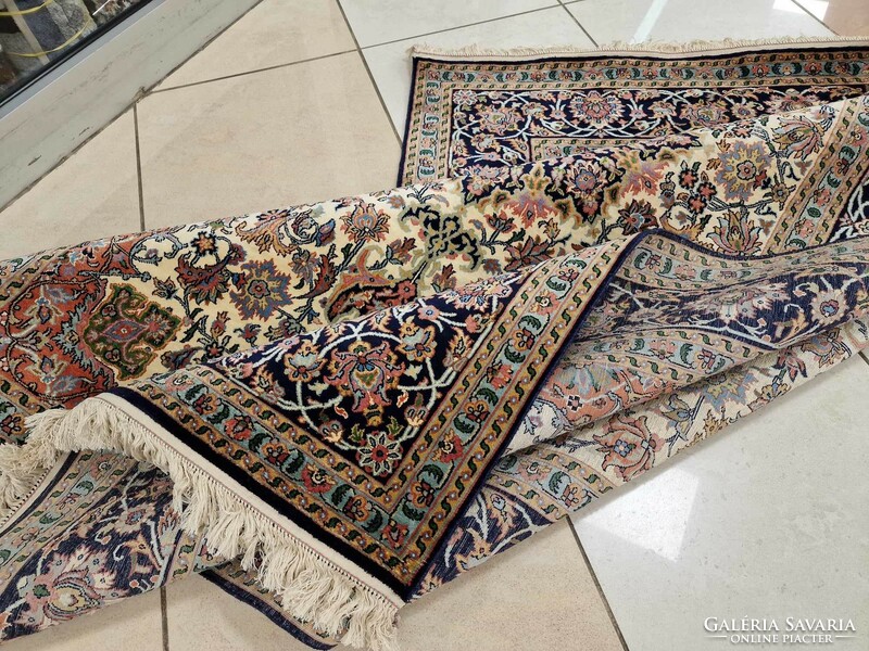 Dreamy unique motif handmade 100% caterpillar silk 123x207 Persian rug bz02
