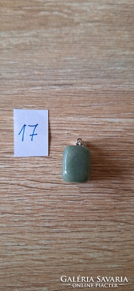 Mineral pendant on a faux leather chain