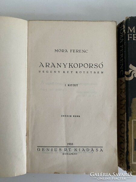 Ferenc Móra golden coffin 1933 genius rt. Budapest novel in two volumes