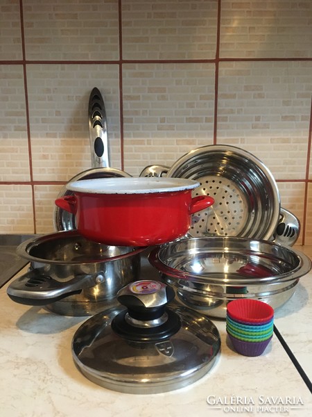 Stainless cookware package-enamel-large kitchen package in one