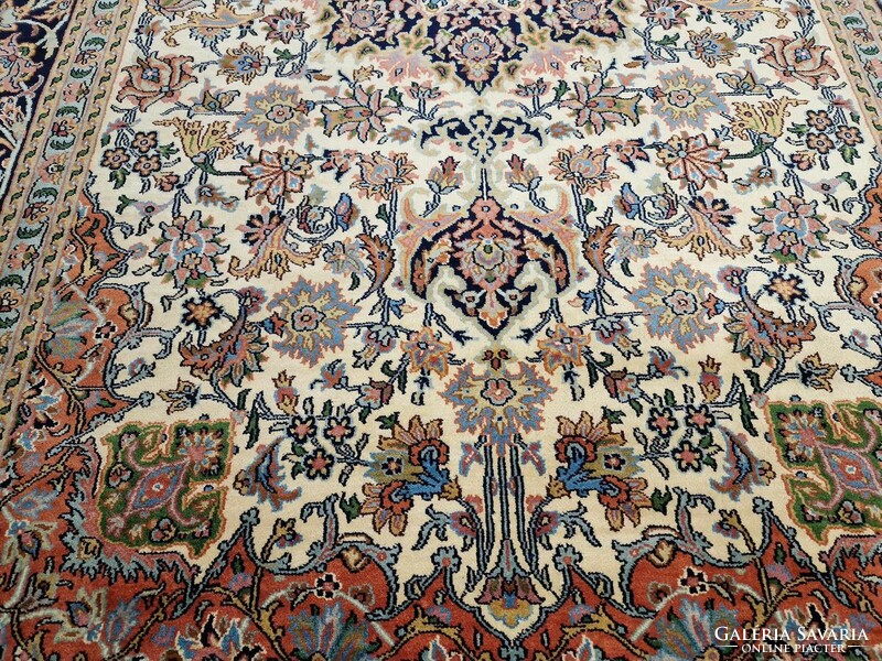 Dreamy unique motif handmade 100% caterpillar silk 123x207 Persian rug bz02