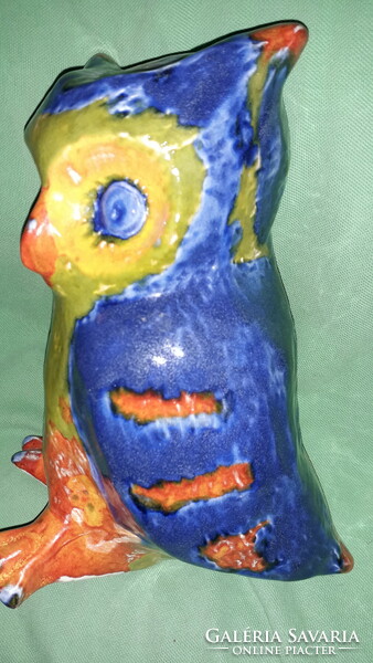 Antique art deco industrial artist biscuit glazed eared owl 19 x 17 cm as shown in the pictures