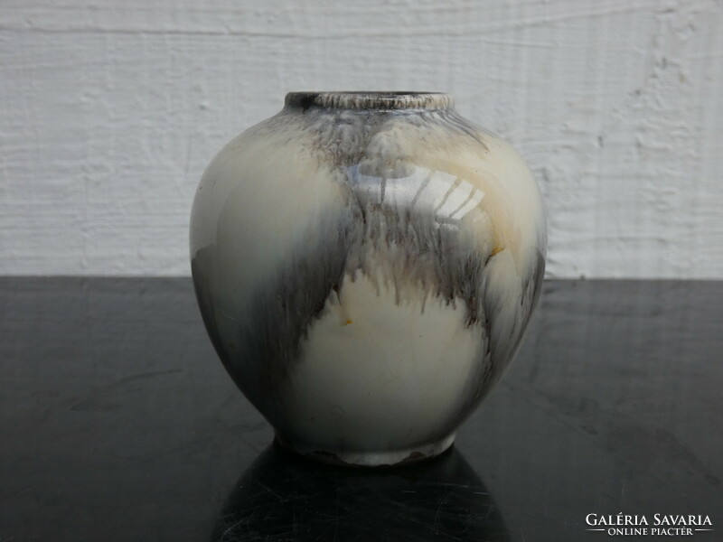 Ü-keramik (uebelacker) ceramic gray marble glazed vase with model number 359/9, 1950s.