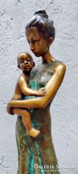 KUTAS LÁSZLÓ (1936-2023 ) bronzszobor  38 cm