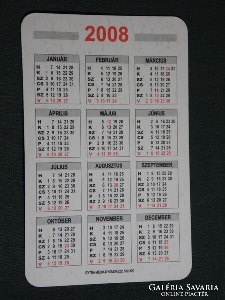 Card calendar, Bahia Far East gift shop, Dunaújváros, 2008, (6)