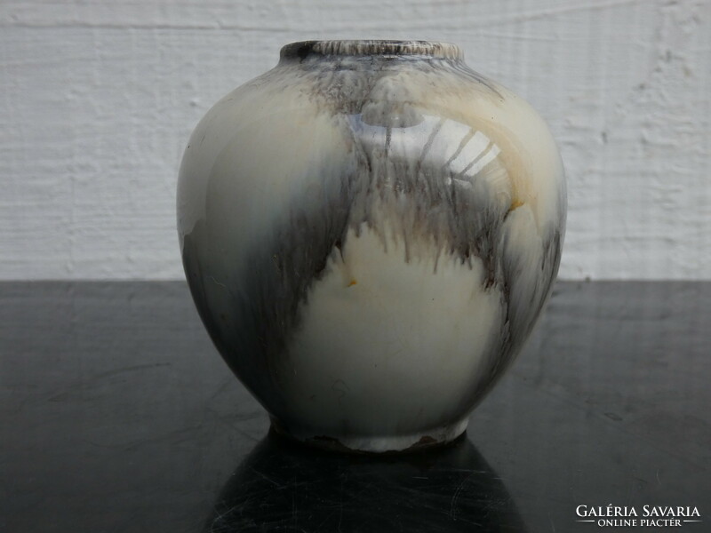 Ü-keramik (uebelacker) ceramic gray marble glazed vase with model number 359/9, 1950s.