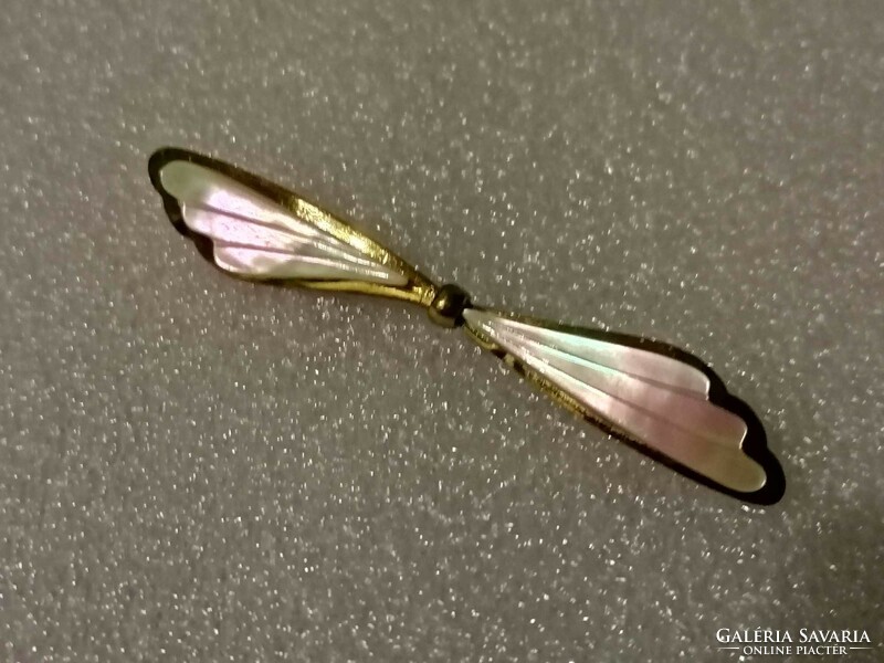 New mother-of-pearl inlaid brooch