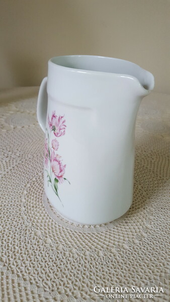 Alföldi porcelain jug with floral pattern