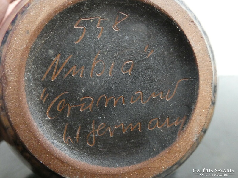 Ceramano ,,Nubia" 558 ritka, kiváló minőségű 1970-es évek vintage váza, Nyugat-Németország. WGP.