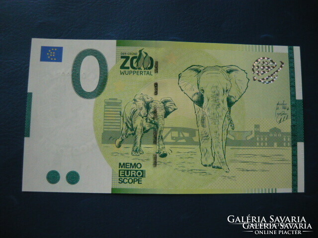 Germany 0 memo euro wuppertal elephant! Castle! Rare commemorative paper money! Ouch!