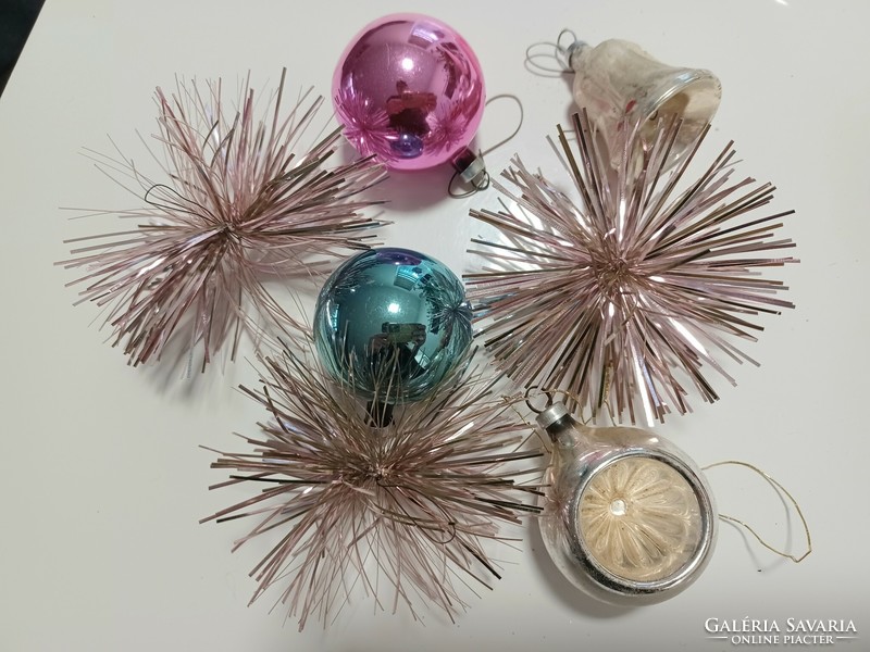 Old Christmas tree decoration - glass and laminate vintage