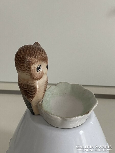 From the owl collection old owl Bodrogkeresztúr ceramic 7 cm