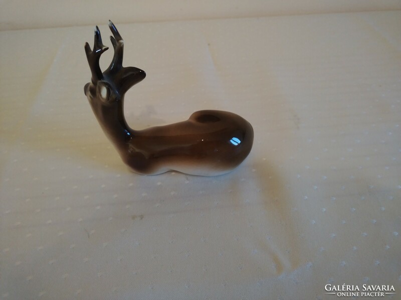 Zsolnay porcelain, reclining deer