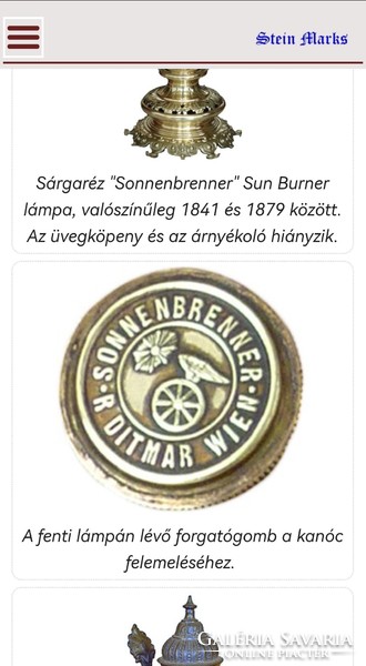 DT/391 – Rudolf Ditmar Sonnenbrenner – Gyönyörű osztrák, neobarokk réz olajlámpa