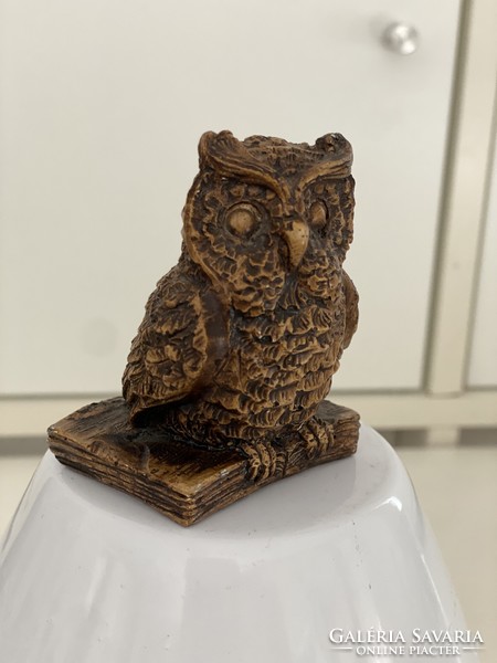 Old owl figurine decoration polyresin resin 7 cm from owl collection