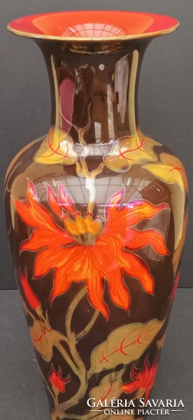 36 Cm beautiful multi-fired Zsolnay vase
