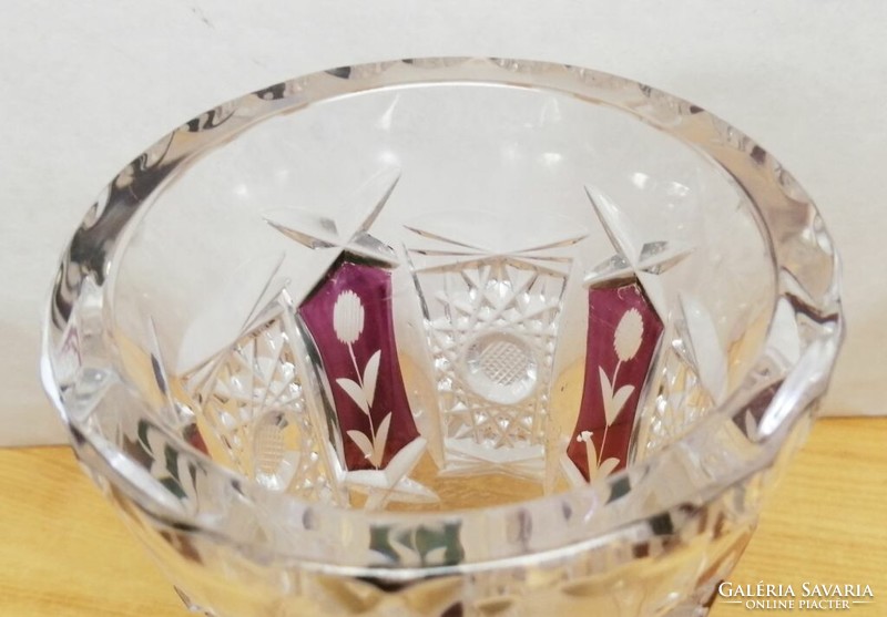 Retro heavy crystal glass, hofbauer crystal co. Bavaria 1950s