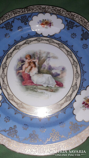 Beautiful 19th century antique baroque royal Vienna numbered cupid and the girl wall plate 21cm