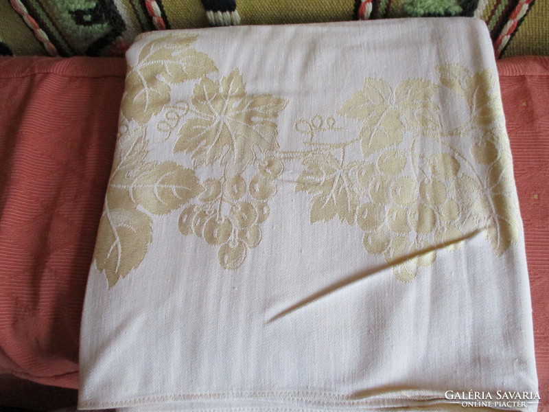 Old damask tablecloth