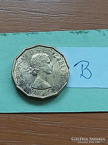 English England 3 pence 1967 nickel-brass, ii. Queen Elizabeth #b