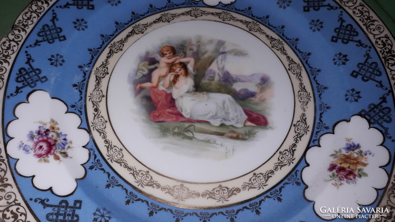 Beautiful 19th century antique baroque royal Vienna numbered cupid and the girl wall plate 21cm