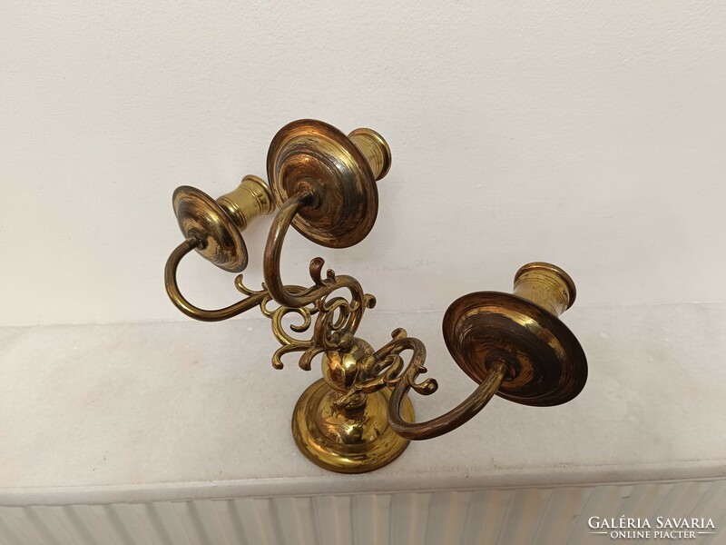 Antique brass copper wall arm 3 candles candle holder wall sconce non electric 218 8404