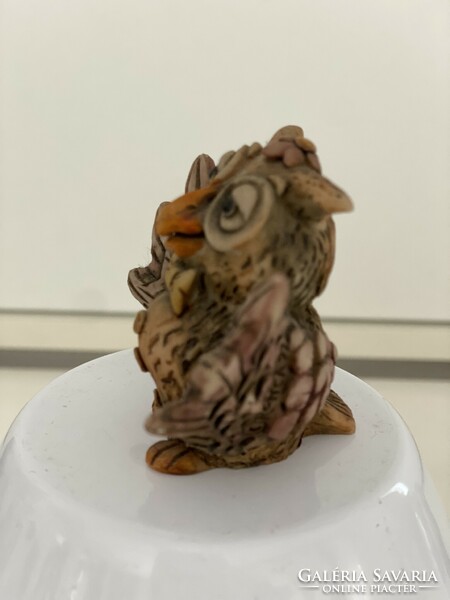 From the owl collection old owl figurine decoration polyresin resin 6 cm
