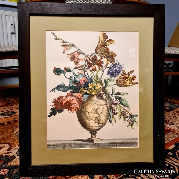 A pair (2 pcs) of beautiful foreign floral still life prints