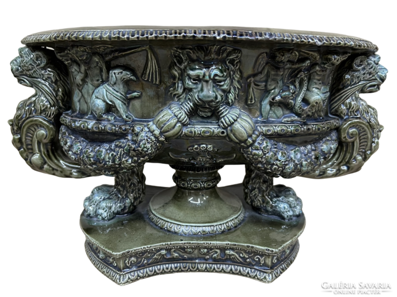 Fischer, stamped table center Budapest, late 19th century