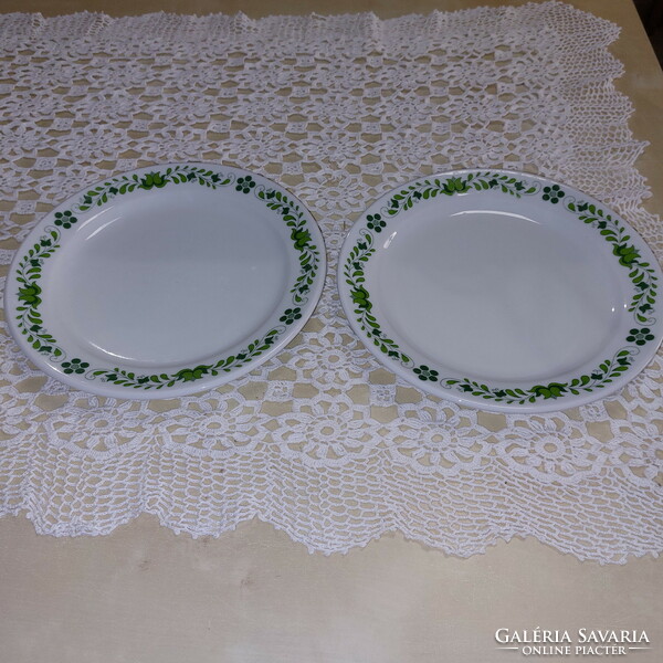 Alföldi green Hungarian patterned porcelain plates